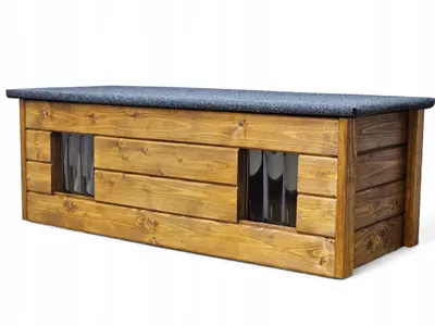 Produktbild von Doppelt Katzenhaus Rustica Outdoor Haus wetterfest Katzenhöhle Holz XXl