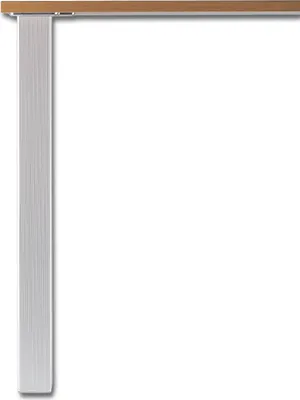 Produktbild von Tischfuß Quadra Tischbein 60x60mm Möbelbein Länge 705mm Aluminium silber gerillt