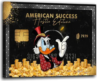 Produktbild von Duck Card Motivation Success Wandbild Leinwandbild Deko Kunst XL: 180x120x4cm
