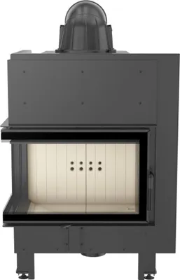 Produktbild von Kamineinsatz aus Stahl KRATKI MBM links 10 kW Ø 200 gebogenes Glas