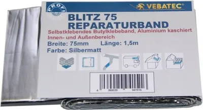 Obrázek produktu pro Vebatec BLITZ BUTYL REPAIR Páska hliníková stříbrná matná 75mmx1,5m