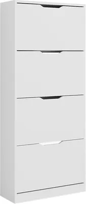Produktbild von Schuhkipper Vicco Luca Weiß 59 x 137 cm mit 4 Klappschubladen, Model 51913