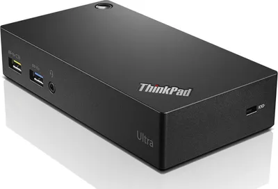 Zdjęcie produktu dla Lenovo ThinkPad USB 3.0 Ultra Dock, Przewodowa, USB 3.2 Gen 1 (3.1 Gen 1) Type-A, 3,5 mm, 10,100,1000 Mbit/s, Czarny, Lenovo
