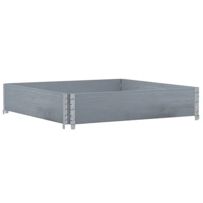 Zdjęcie produktu dla vidaXL Rama blatu palety szara 100x100 cm z litego drewna sosnowego