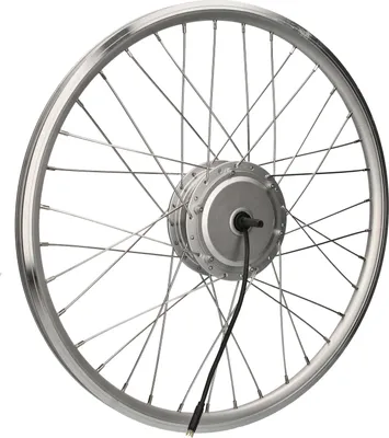 Obrázek produktu pro windmeile | Bafang e-bike zadní kolo přestavbová sada, zadní kolo náboj motor G020 s baterií a kompletní příslušenství, stříbrná 26 palců přestavbová sada pedelec