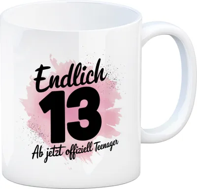 Produktbild von Endlich 13 ab jetzt offiziell Teenager Kaffeebecher