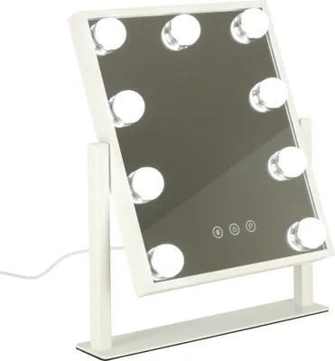 Immagine prodotto di Kosmetické kosmetické zrcátko s osvětlením LED Hollywood s 9 žárovkami USB 25 x 30 cm