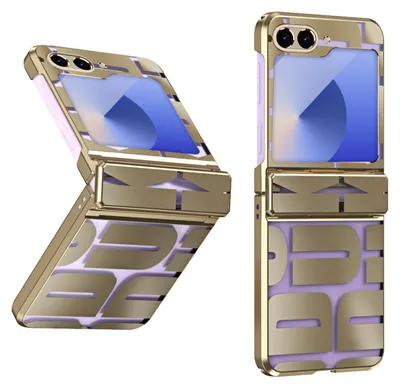 Image de Pour Samsung Galaxy Z Flip7 FE / Flip6 Electroplating Housse de protection avec charnière