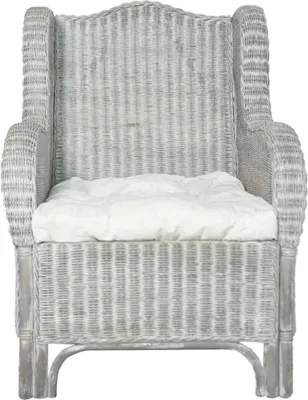 Produktbild von vidaXL Sessel mit Kissen Grau Natürliches Rattan und Leinen