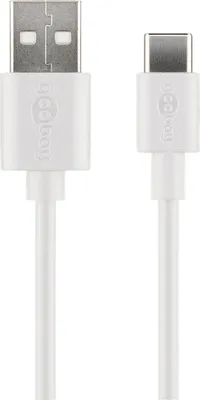 Produktbild von Goobay USB Kabel 45563 DAT USB-C/A 2.0 1m ws