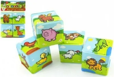 Produktbild von Würfel Meine ersten Tiere 7x7cm 4Stk