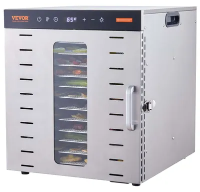 Productafbeelding van VEVOR dehydrator met 10 plateaus, roestvrijstalen dehydrator, 1 kW