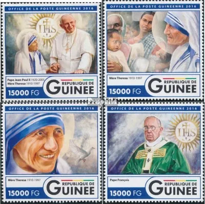 Produktbild von Briefmarken Guinea 2016 Mi 12131-12134 (kompl. Ausgabe) postfrisch Mutter Teresa