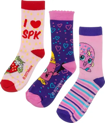 Produktbild von Shopkins - Sada ponožek pro dívky (3 balení) NS7352 (23 EU - 25,5 EU) (barevné)