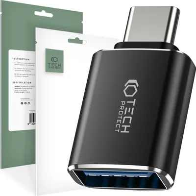Obrázek produktu pro Adaptér Tech-Protect Ultraboost Typ-C Na Usb Otg Černý