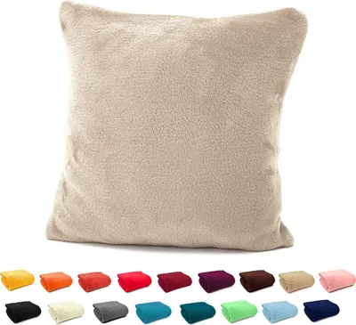 Produktbild von heimtexland ® Flanell Kuschel Kissen Super Soft Kissenhülle Typ380 Sand 40 x 40 cm