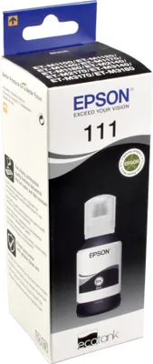 Produktbild von Epson 111 EcoTank Pigment black ink bottle, Original, Schwarz, Epson, EcoTank ET-M3180, ET-M3170, ET-M3140, ET-M2140, ET-M1180, ET-M1140, ET-M1120, ET-M1100, Philippinen, 1 Stück(e)