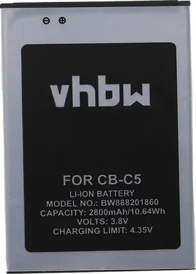 Produktbild von vhbw Akku kompatibel mit Cubot C5 Handy Smartphone Telefon (2800 mAh, 3,8 V, Li-Ion)