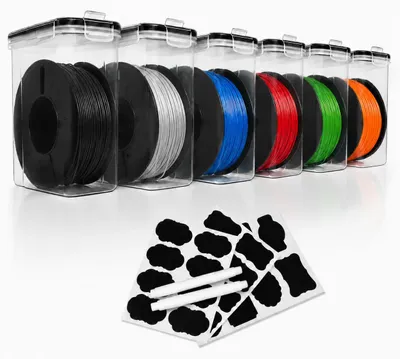 6er-Set Filament-Aufbewahrungsbox, trocken, versiegelt, mit Etikett