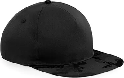 Produktbild von Beechfield B691 | Camo Snapback Cap / Kappe / Mütze - Farbe: Black/Midnight Camo - Größe: One Size