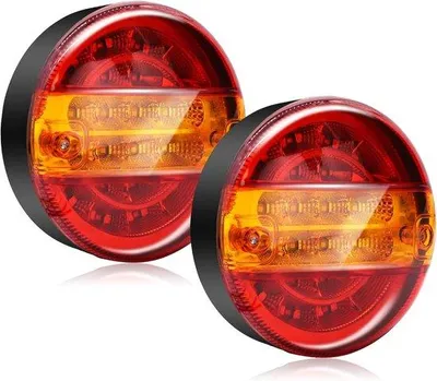 Obrázek produktu pro Kulatá LED zadní světla pro přívěsy, 12 V, 20 kusů, žlutá zadní světla