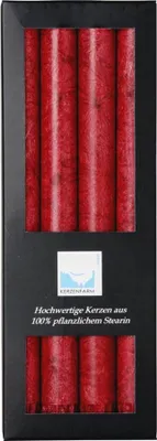 Produktbild von Stearin Stabkerze Set - dunkelrot 4Stk. 2er Pack
