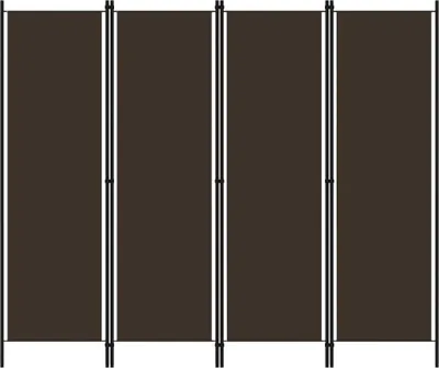 Produktbild von 4-tlg. Raumteiler Braun 200x180 cm