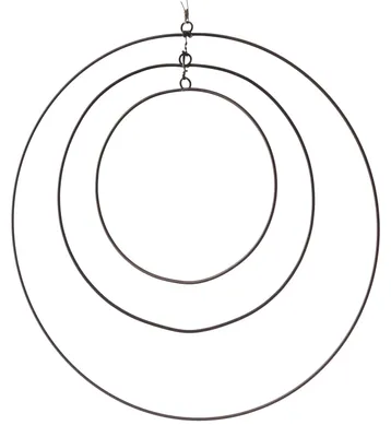 Produktbild von Dekoringe - Metallringe mit Aufhängeösen - für DIY/zum Basteln - D: 50/40/30cm - schwarz - 3er Set