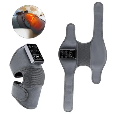 Produktbild von Elektrische Heizkissen Kniebandage, 5 Wärmestufen, 3 Massage Stufen, verstellbar, Schmerztherapie, 3000mAh Akku, wiederaufladbar