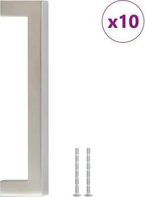 Produktbild von vidaXL Möbelgriffe 10 Stk. Silbern 128 mm Edelstahl