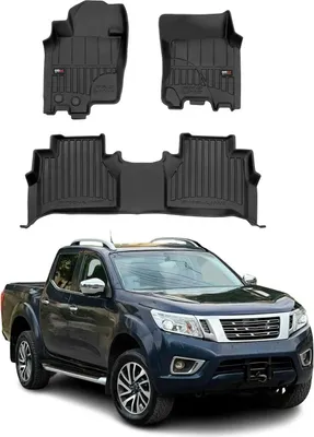 Image de 2014-2025 Nissan Navara Tapis de sol TPE noir 3 pcs