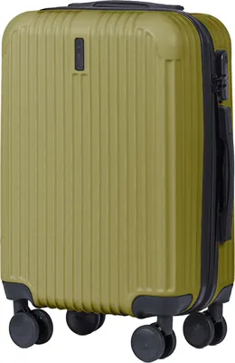 Image de Valise cabine WINGS Egret 20 pouces - ABS + serrure TSA, 4 roulettes, vert thé