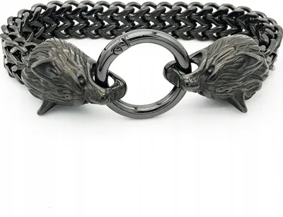 Image de Amulette Viking Wolves Norse 316L 438 BRANSOLET