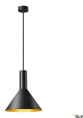 Obrázek produktu pro SLV 1002949 PHELIA 275 E27 závěsné světlo černá/zlatá