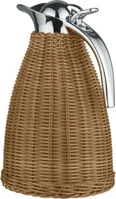 Produktbild von IB Laursen Thermoskanne Braun Poly-Rattan Geflecht 1,5 Liter Isolierkanne