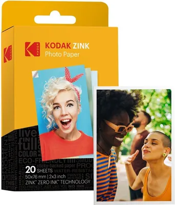 Obrázok produktu pre Kodak ZINK Photo Paper, 20 kusov, Spojené štáty, 124 mm, 65 mm, 18 mm, 35 g