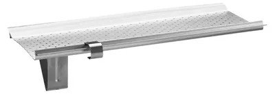 Produktbild von ZAMBELLI Laubschutzgitter Dachrinnen Laubschutz RG 280, 2m Silber inkl. Halter und Klammern, Dachrinnenabdeckung Germany