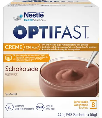 Produktbild von Optifast Creme Schokolade Pulver 8X55 g