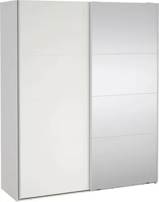 Produktbild von Kleiderschrank 2 Türen Malakas, Schlafzimmermöbel, Schrank, Garderobe, 179x65 h220 cm, Weiß