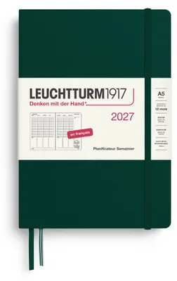 Produktbild von LEUCHTTURM1917 Wochenplaner 2027 Medium (A5) - Französisch, Forest Green, 210 x