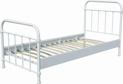 Produktbild von Vipack Metallbett New York Liegefläche 90 x 200 cm ; Maße (TxBxH): 95 cm x 100 cm x 210 cm ; Farbe: Weiß ; NYBE9014