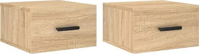 Obrázek produktu pro vidaXL Nástěnné noční stolky 2 ks Dub Sonoma 35x35x20 cm