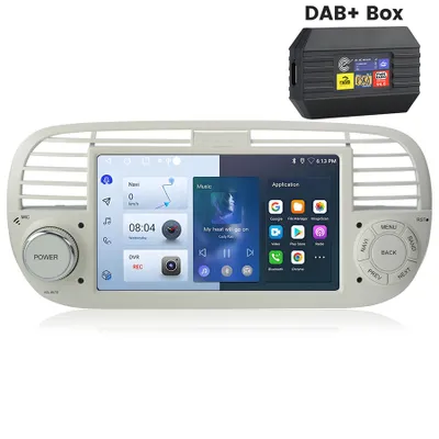 Image de Carplay 7"2+64G Android13 Autoradio Für Fiat 500 2012-2017 mit DAB+ box GPS Navi BT FM SWC RDS DSP