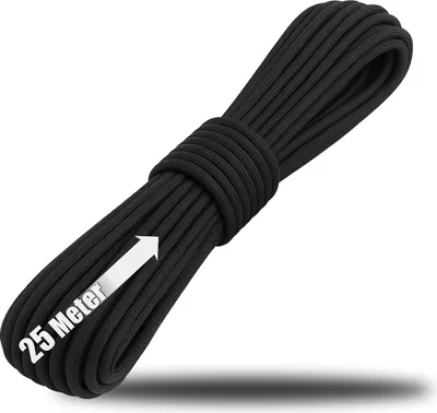 Produktbild von COM-FOUR® Paracord Schnur Ø 4 mm, 25 m - Seil mit 7 Kern Strängen für Boot, Camping, Outdoor - Nylonseil mit 250 Kg Tragkraft - Zeltseil, Abspannseil, Allzweckseil