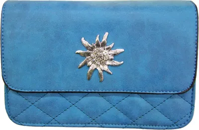 Produktbild von Gesteppte Trachten Handtasche "Anni" mit Edelweiß Applikation | Blau