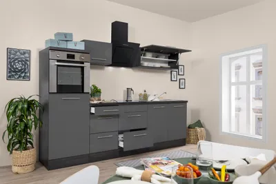 Produktbild von Küche Küchenzeile Küchenblock  Eiche Grau Amanda 270 cm Respekta Premium