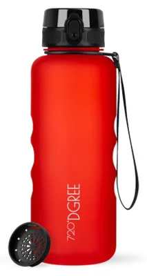 Produktbild von 720°DGREE Trinkflasche uberBottle softTouch mit Sieb watermelon red 1,5l