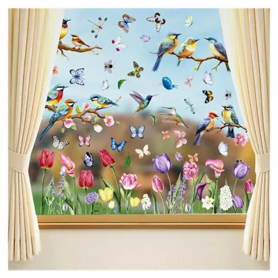 Produktbild von 9 Blatt Selbstklebende Fensterbilder zu Ostern, Doppelseitige Hasen-Fensterbilder für die Fensterdekoration im Frühling