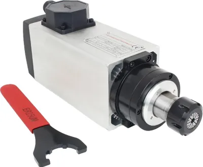 Immagine prodotto di motore mandrino da 4 kW raffreddato ad aria, velocità 10-18000 giri/min, pinza ER25, mandrino singolo, kit 220V