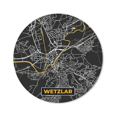 Produktbild von MuchoWow® Mauspad Mousepad Gold - Deutschland - Karte - Stadtplan - Wetzlar 40x40 cm - Mousepads - Maus Mat - Pad - Mausunterlage - Schreibtisch Accessoires